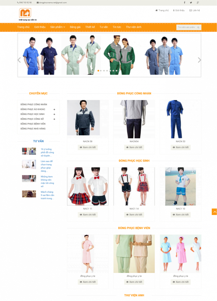 Website bán đồng phục