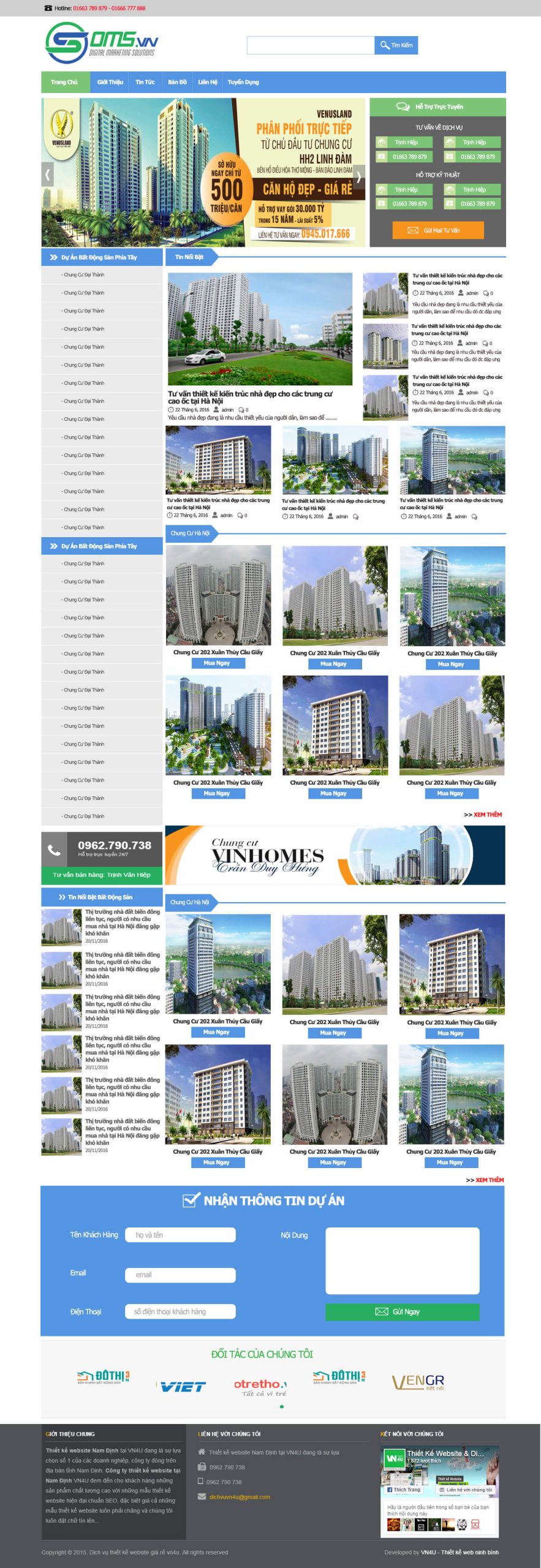 Website bất động sản OMS