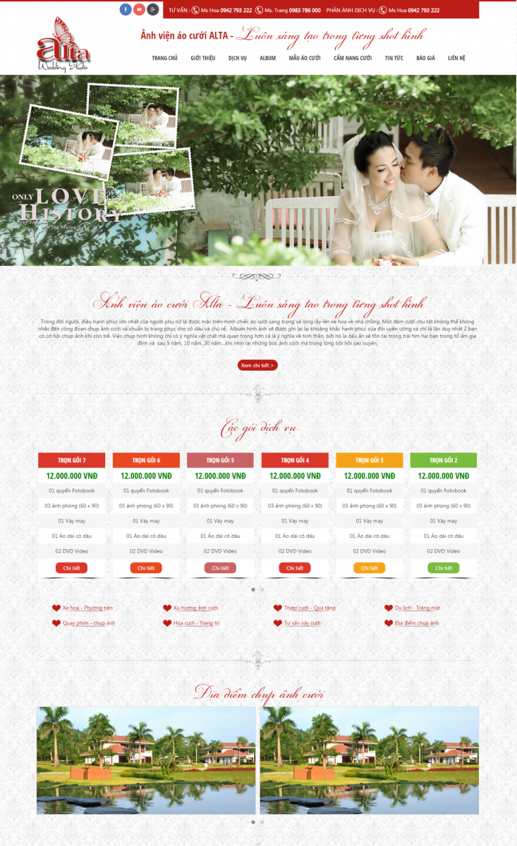 Website ảnh viện áo cưới