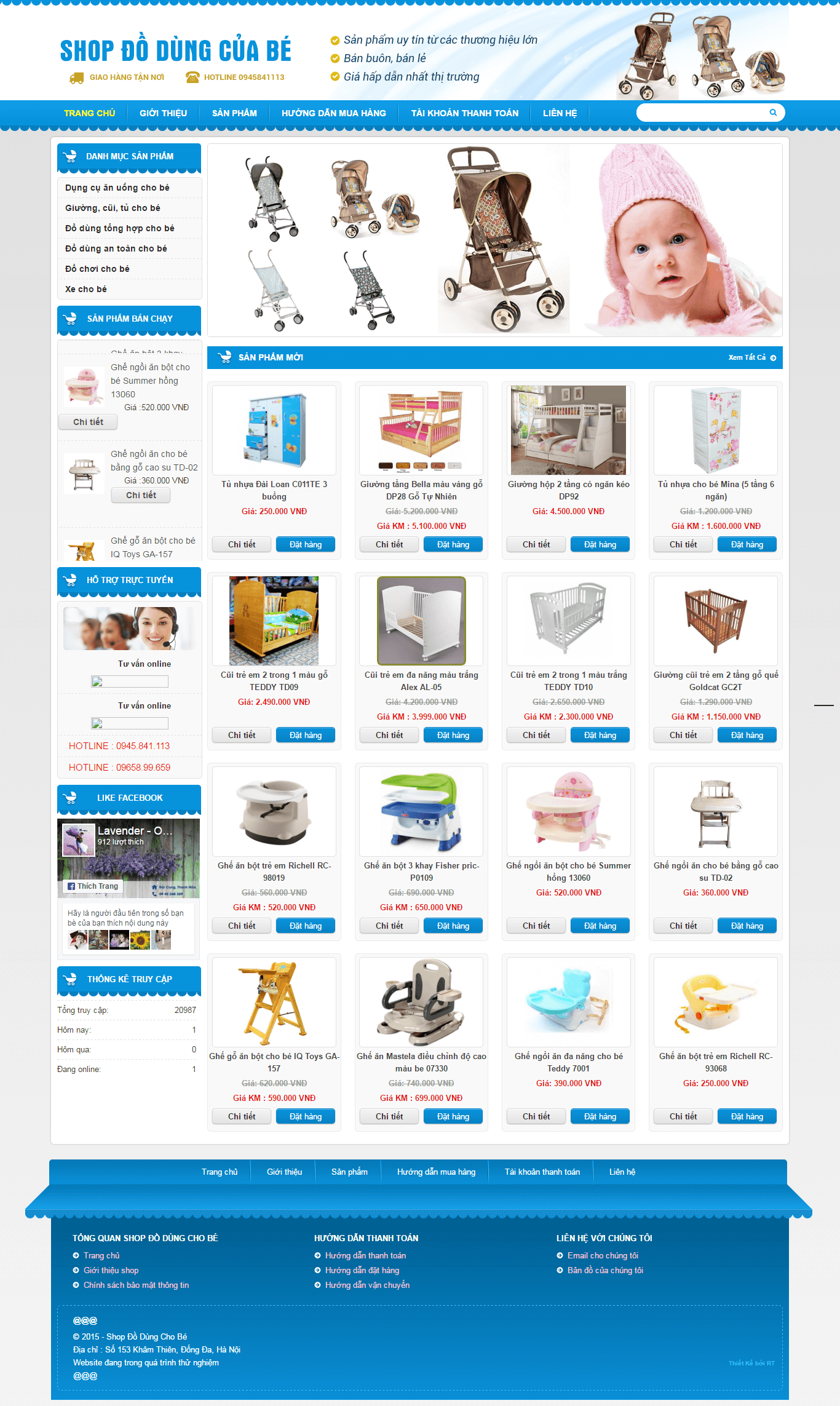 Website bán đồ cho mẹ và bé