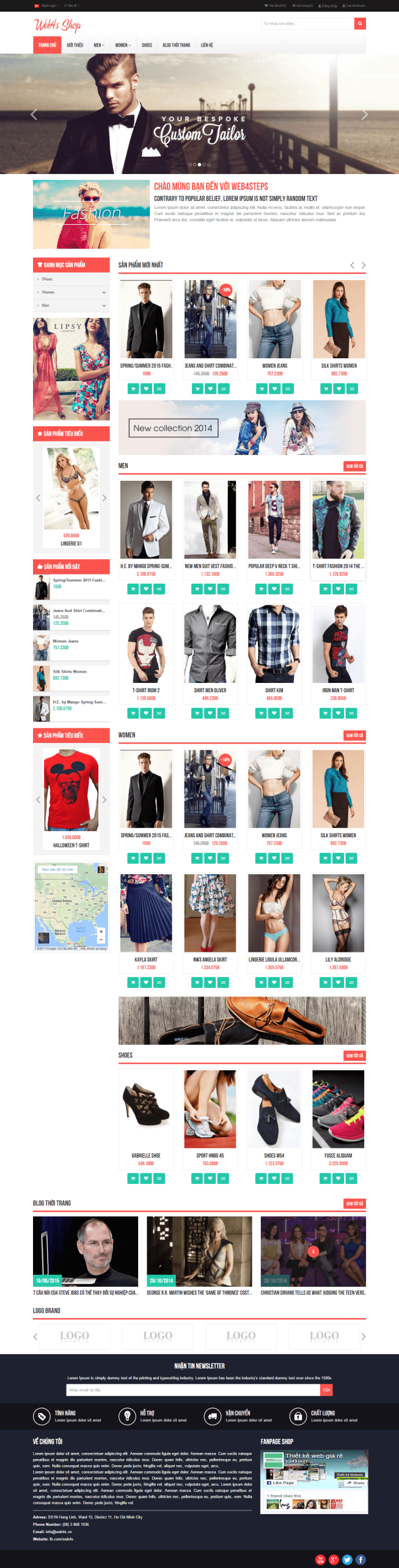 Website bán hàng quần áo thời trang