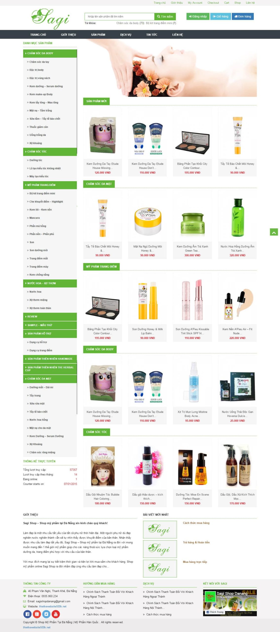 Website bán mỹ phẩm online