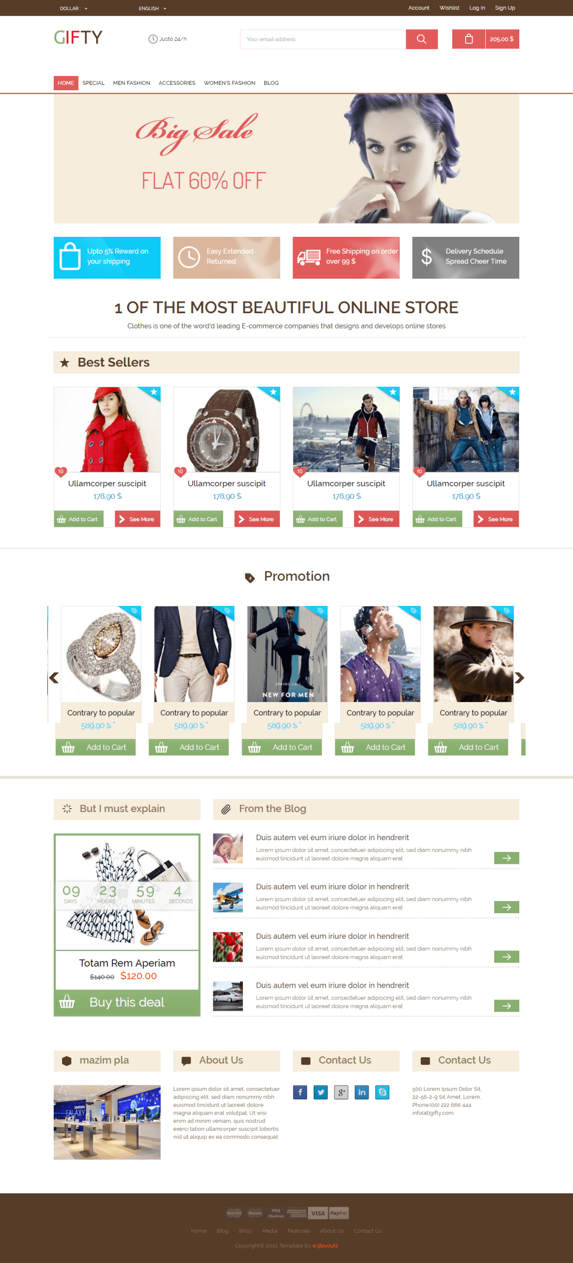 Mẫu website thời trang Gifty