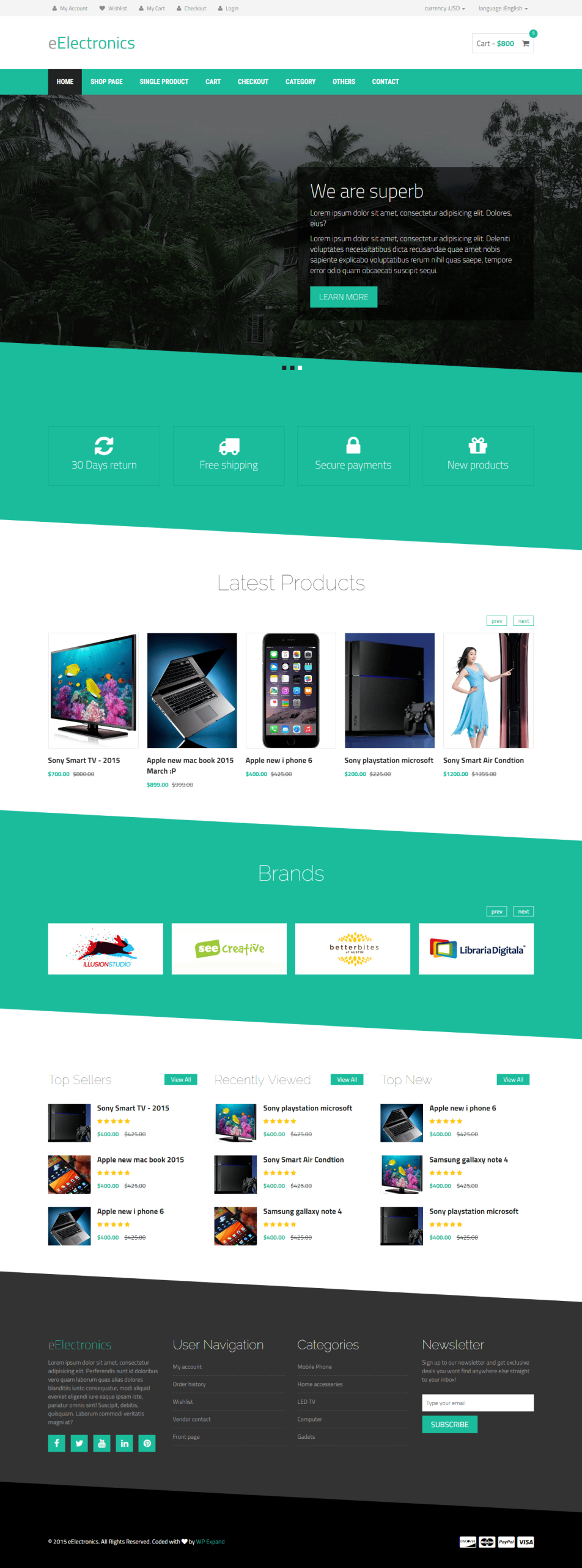 Mẫu website bán đồ điện tử Eelectronics