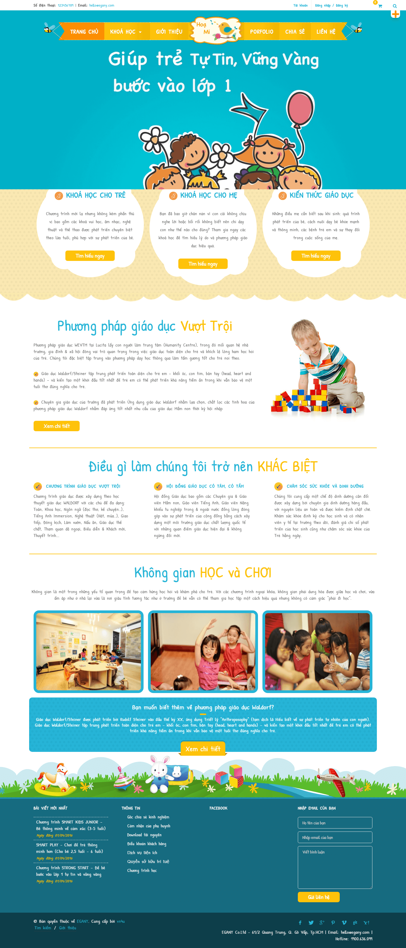 Website Khóa Học Trẻ Em