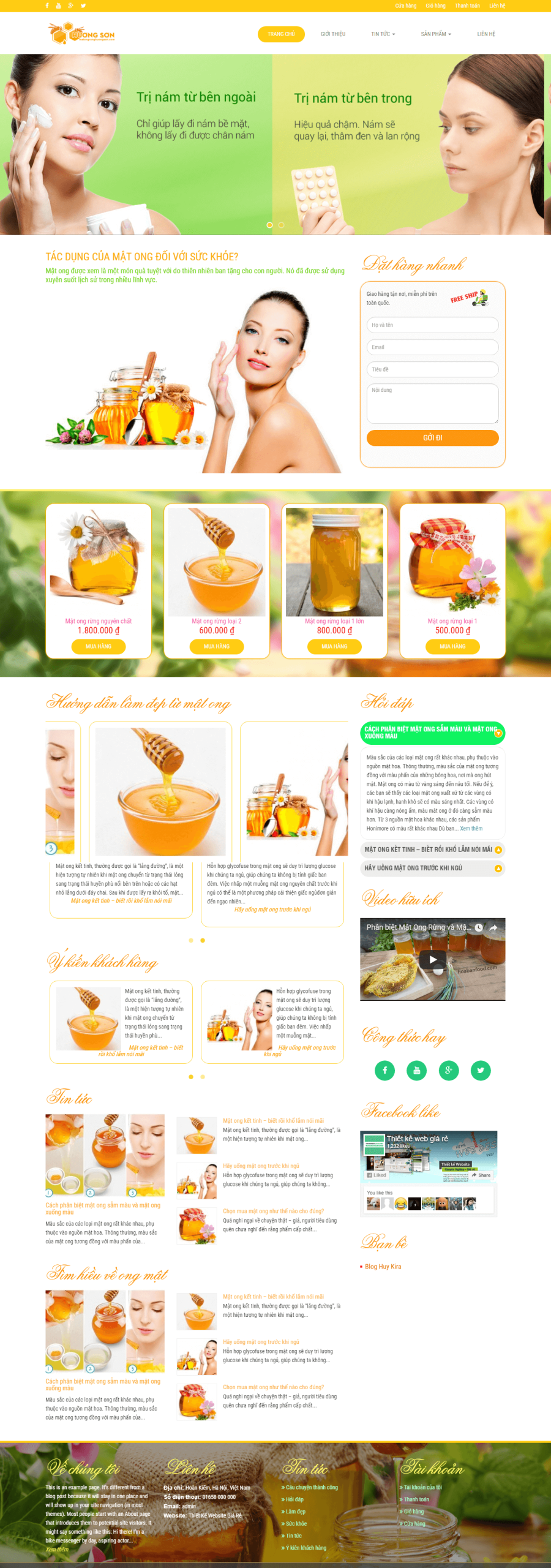 Website Bán Mật Ong