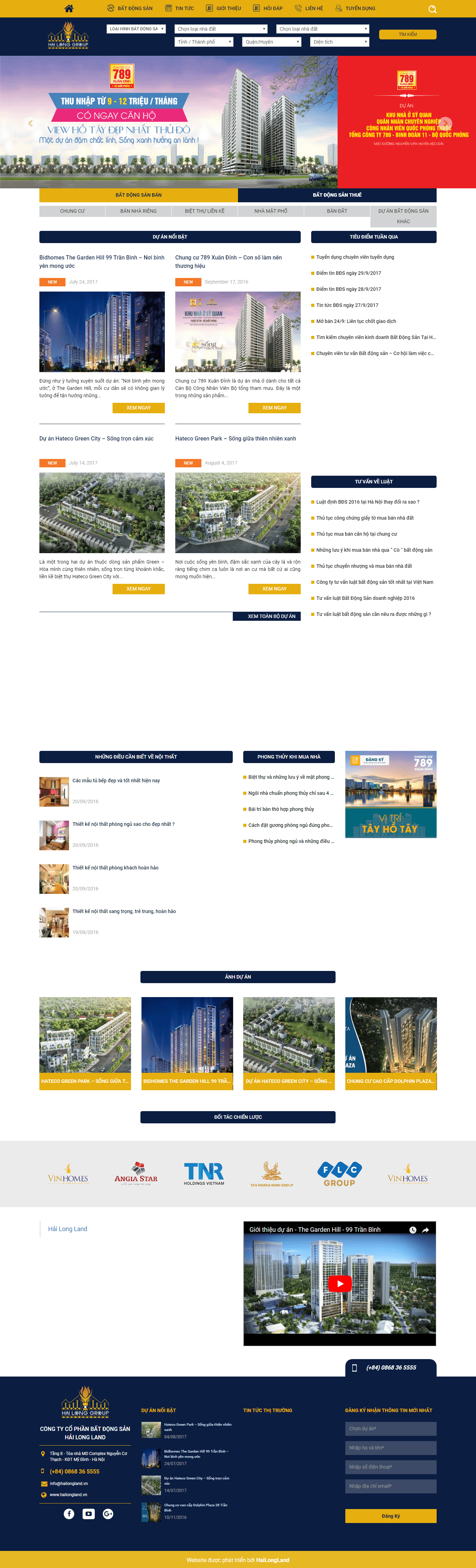 Mẫu website Bất Động Sản - Hải Long Land
