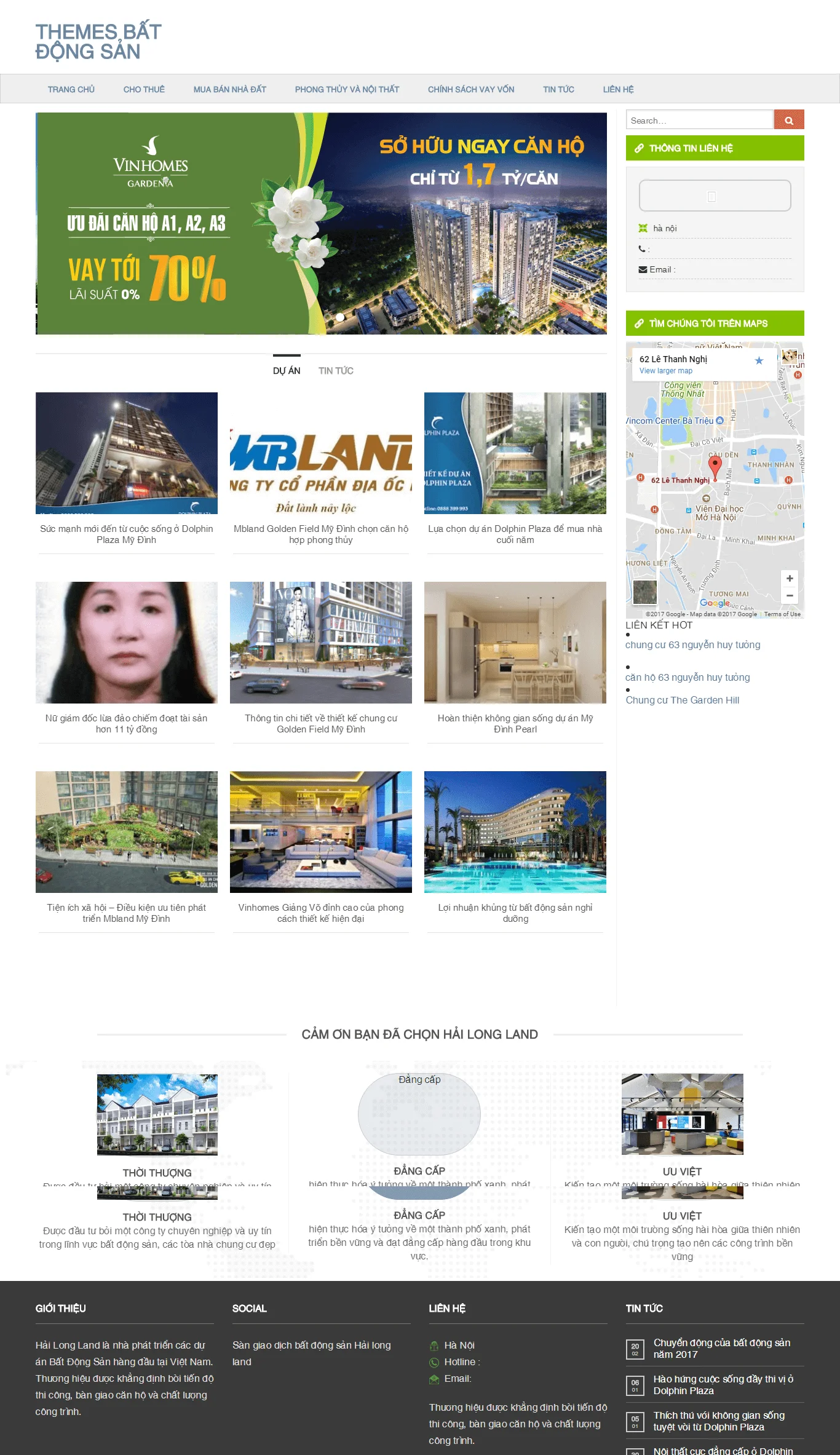 Mẫu website Bất Động Sản 9