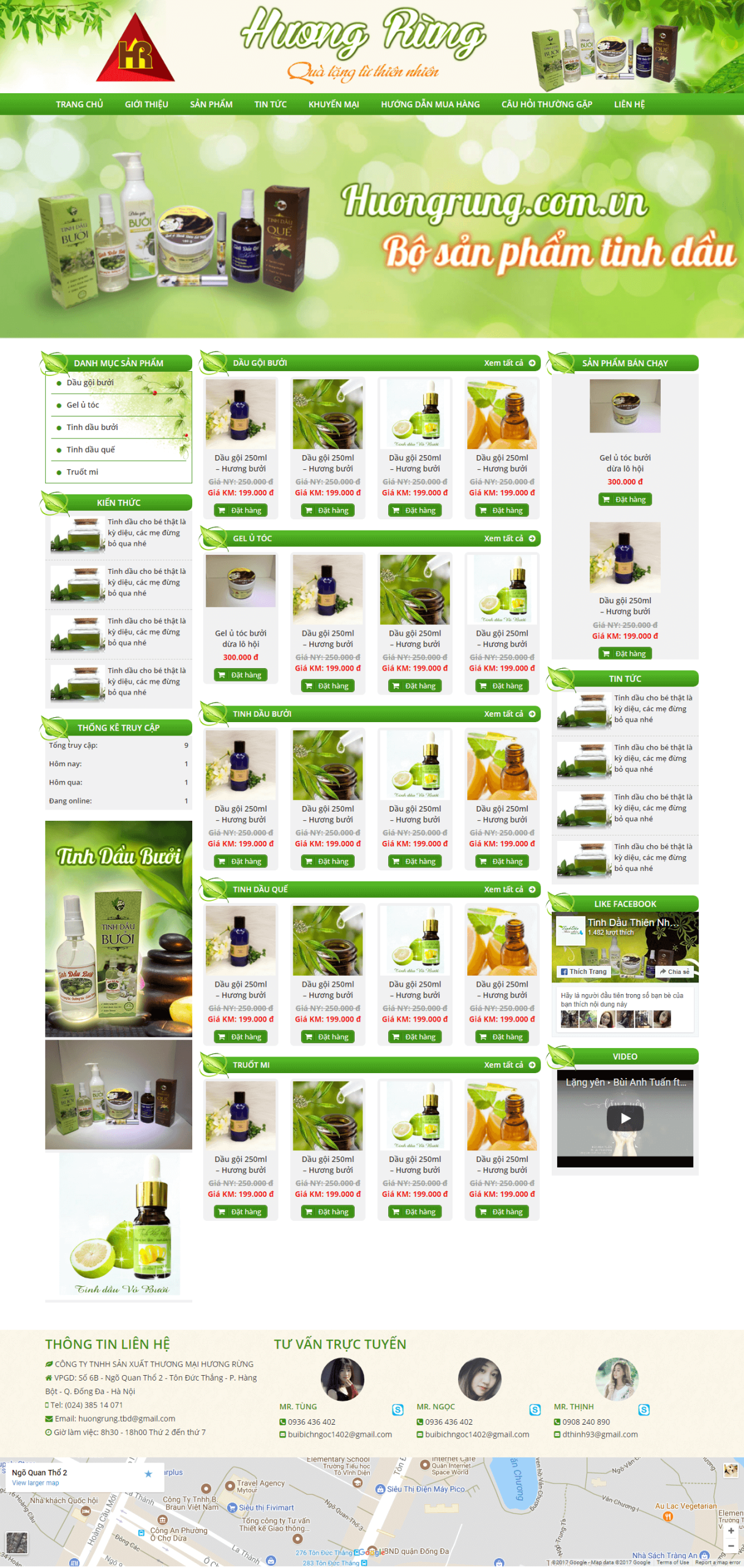 Website Công Ty Dầu Gội