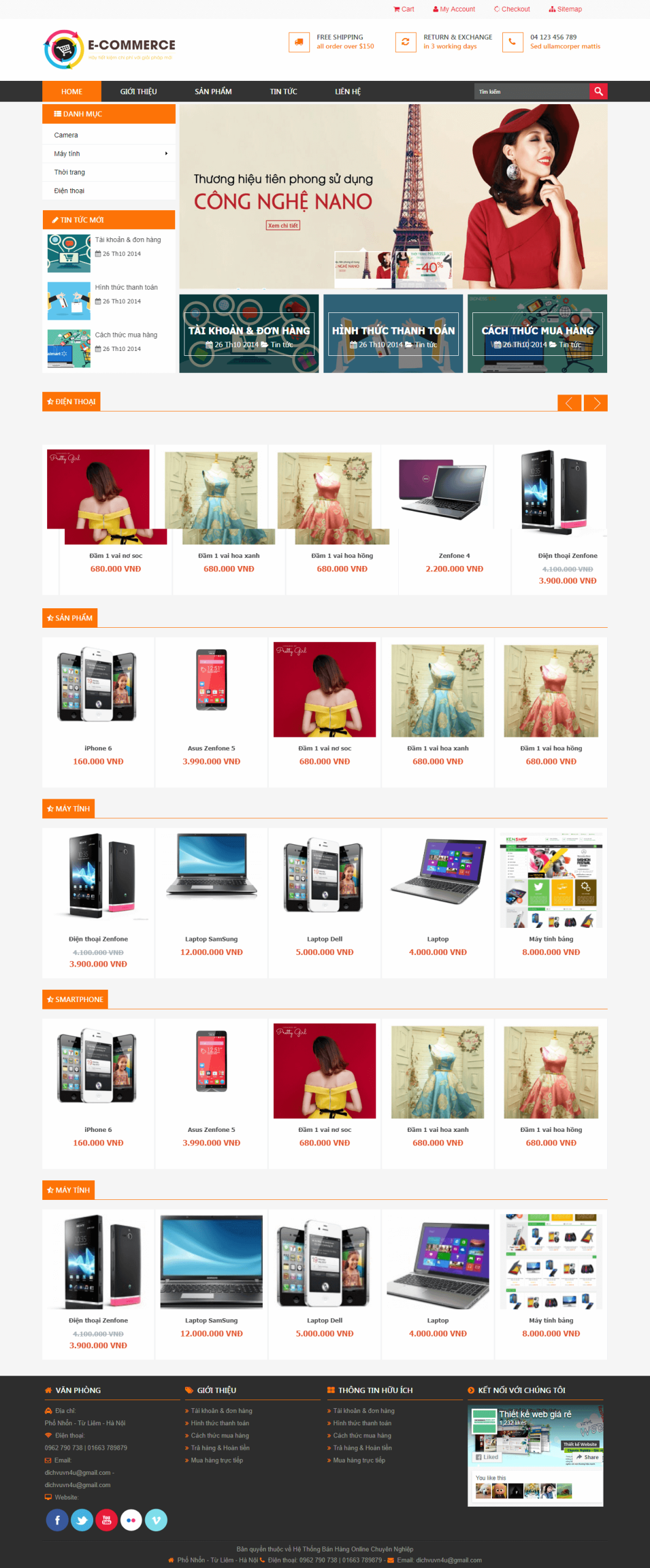 Website Hệ thống bán hàng online
