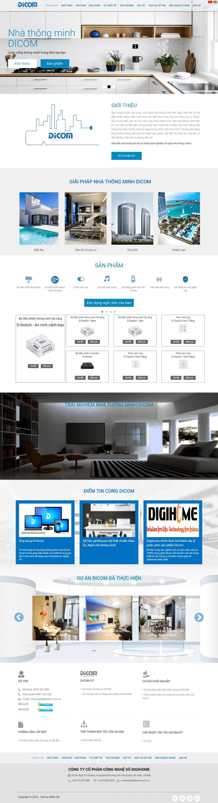 Website Nhà Thông Minh DiCom
