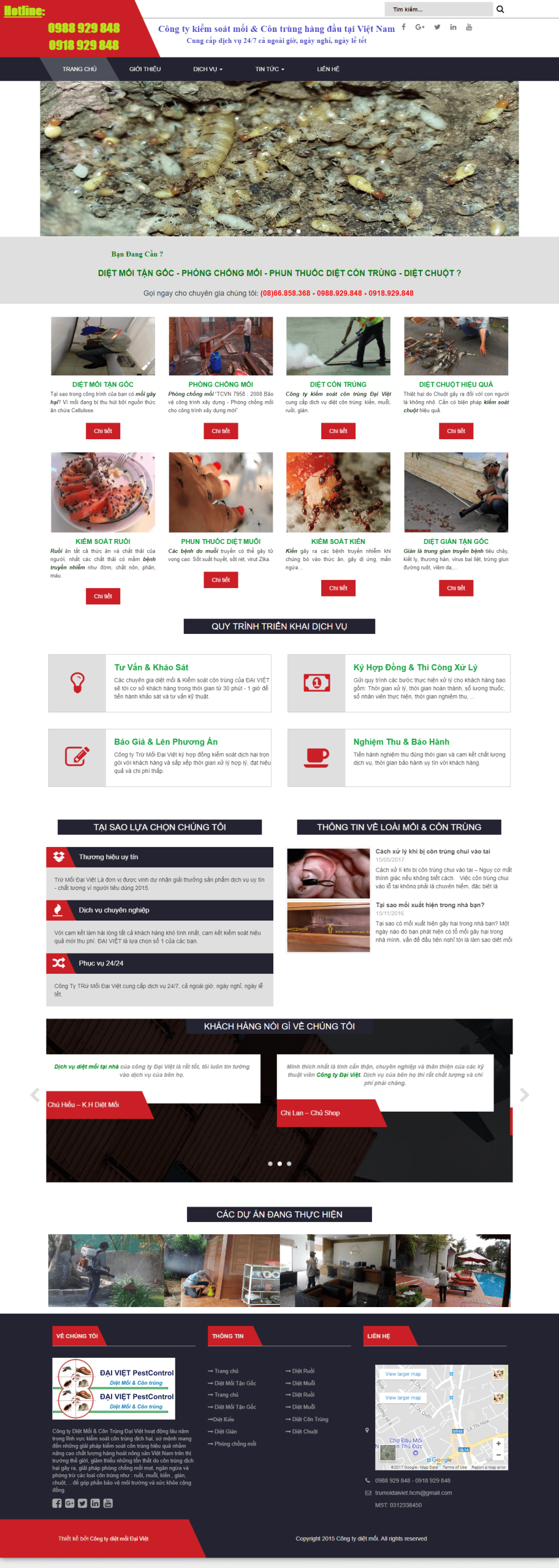 Mẫu website Dịch Vụ Diệt Mối