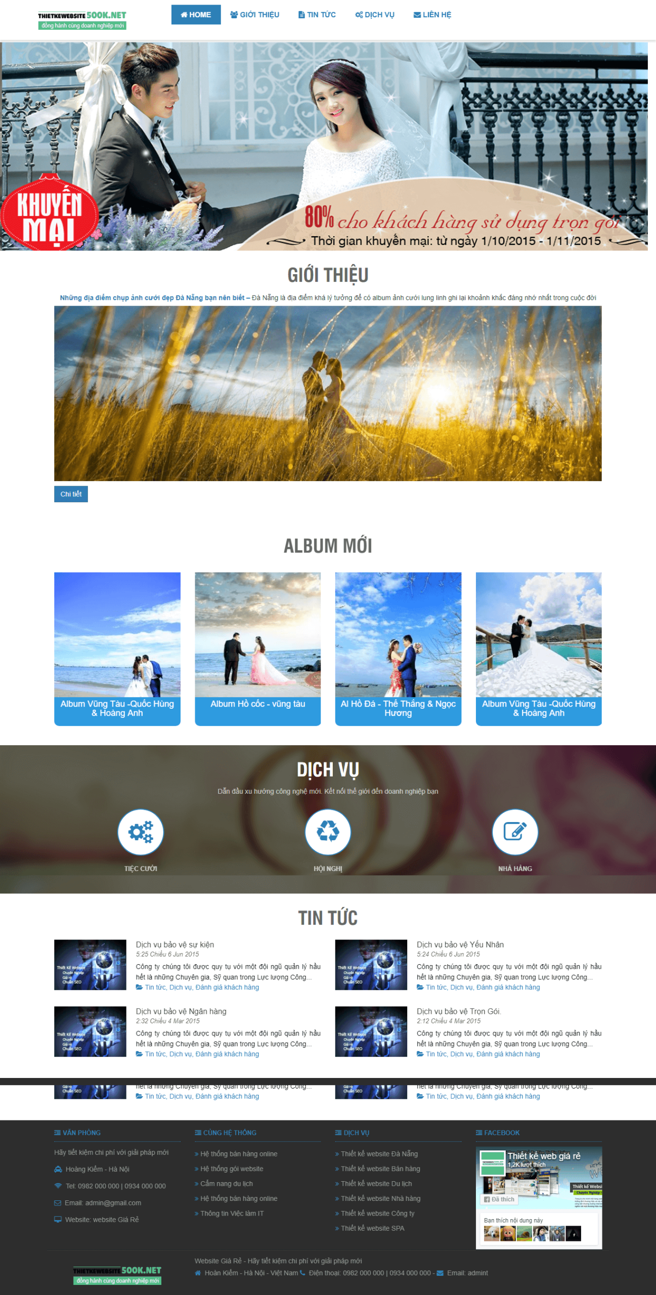 Website Event Tiệc Cưới 01