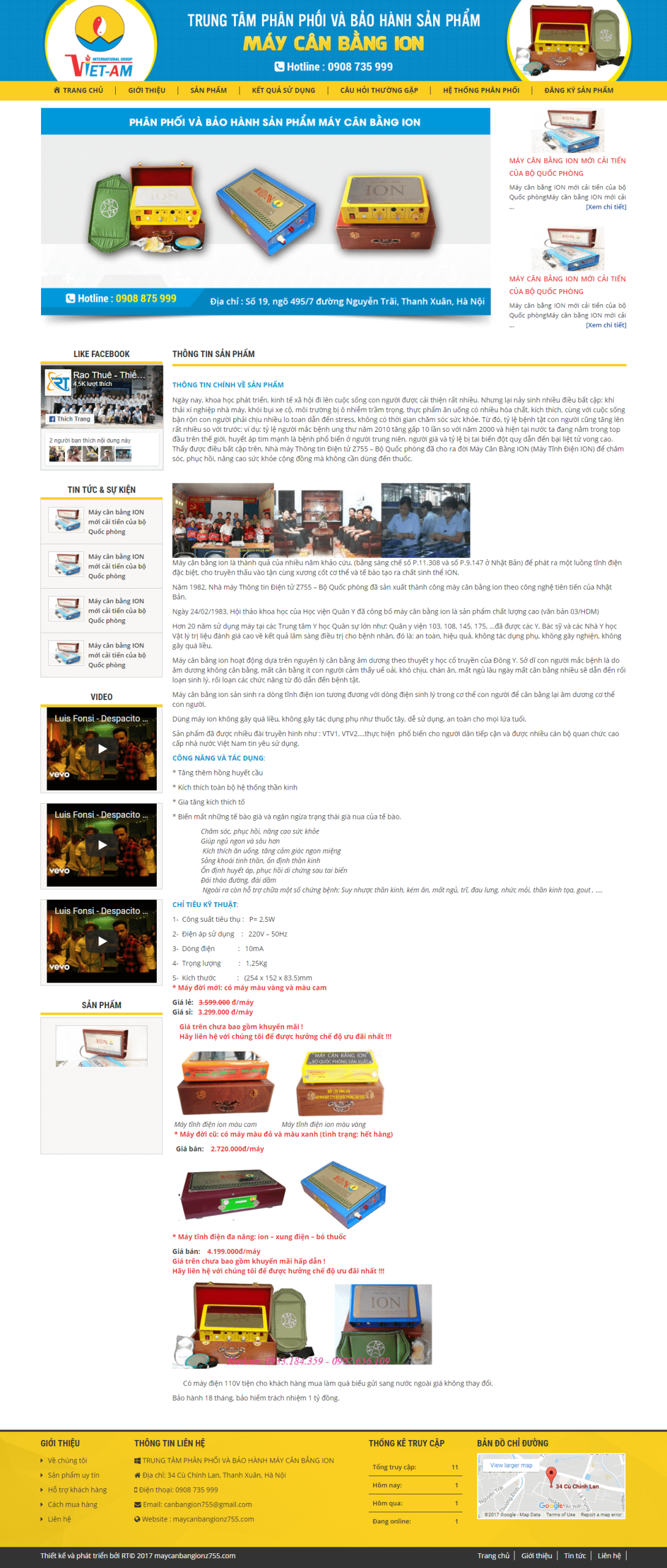 Website Máy Cân Bằng ION