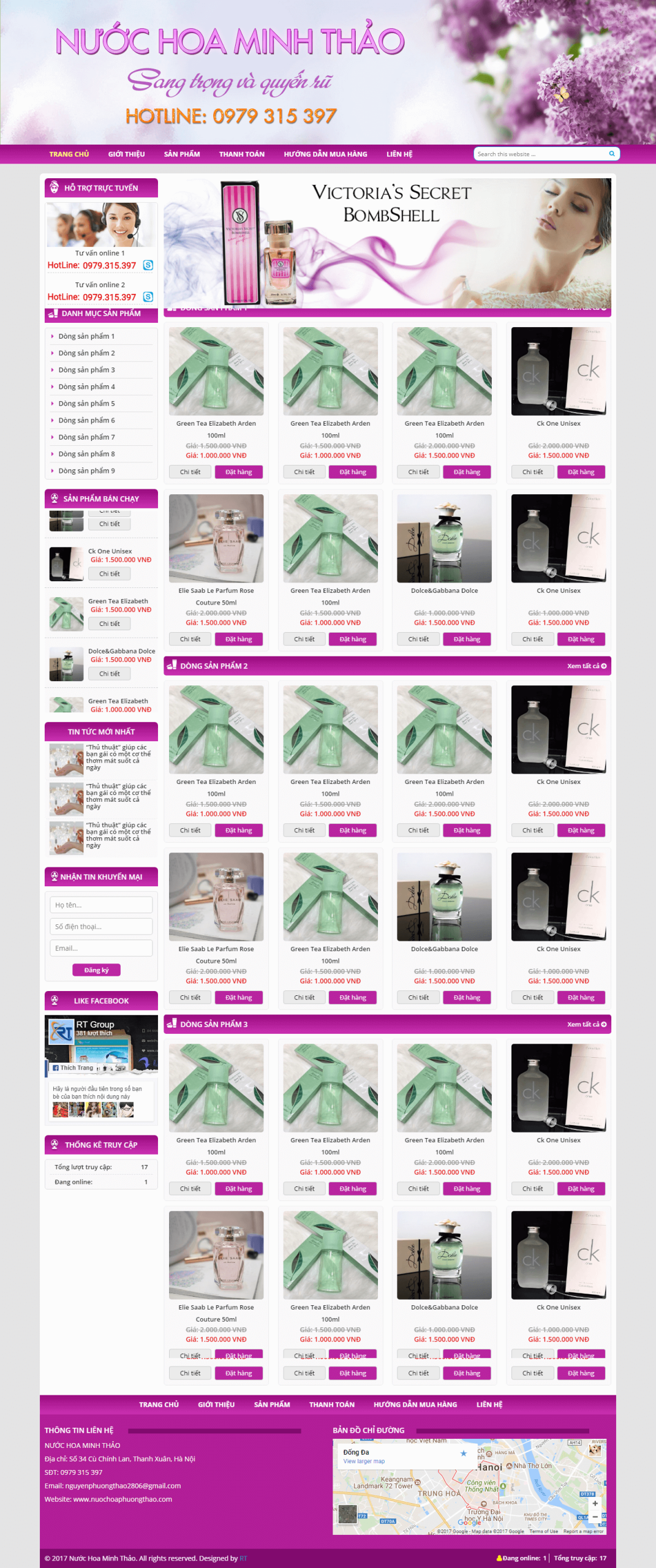 Website Bán Đồ Mỹ Phẩm 02 (Nước Hoa)