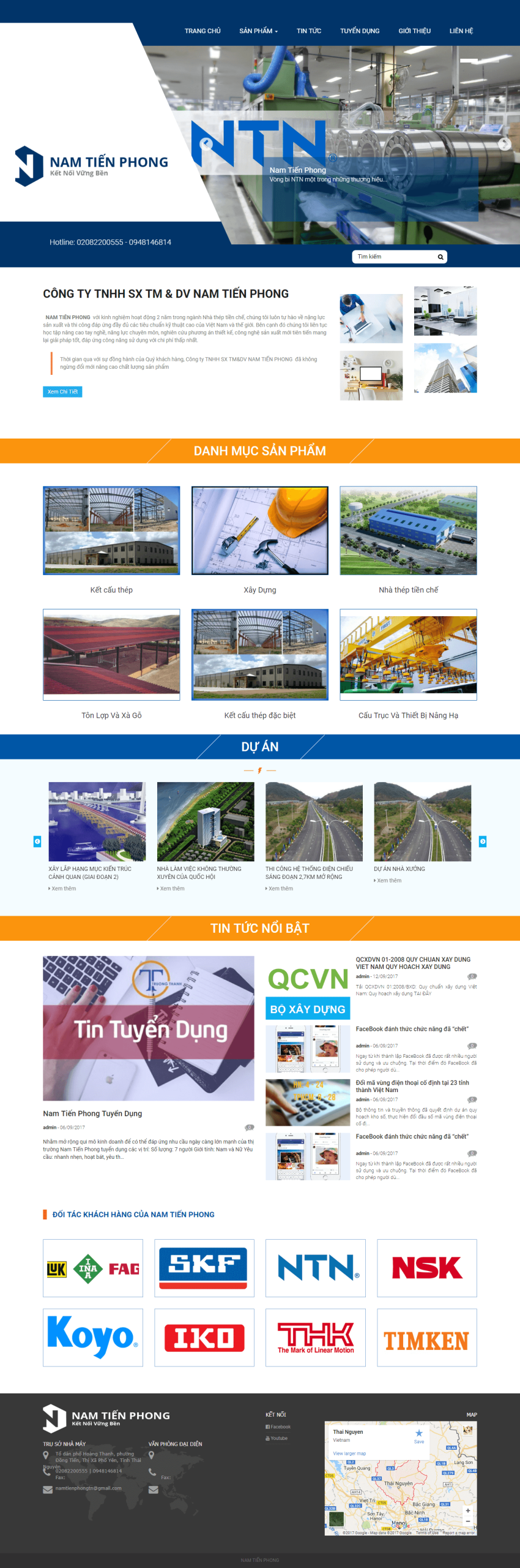 Website Doanh Nghiệp Công Ty (Nam Tiến Phong)