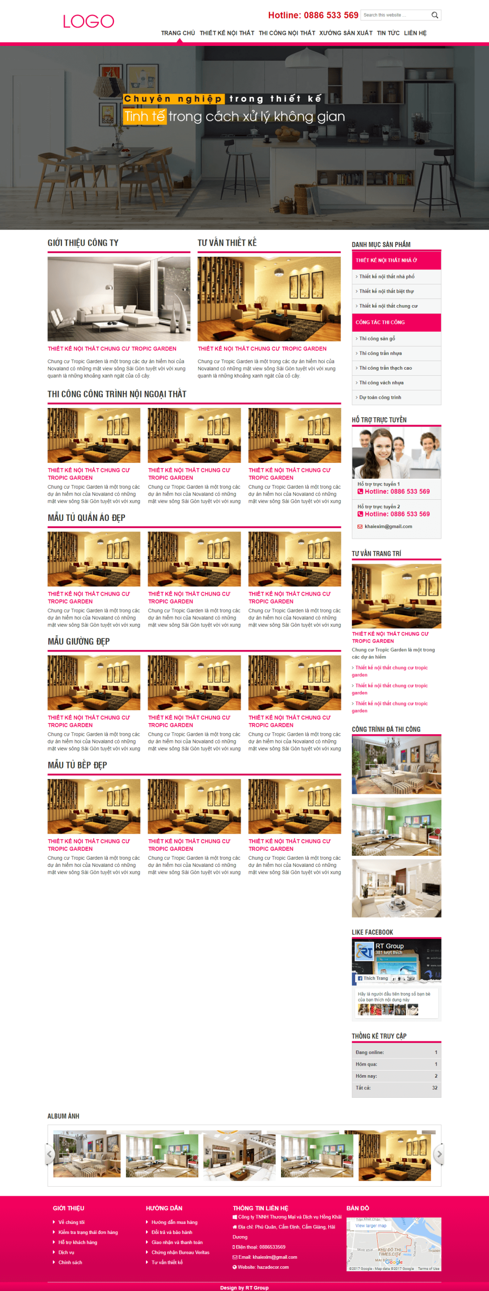 Mẫu website Nội Thất 01