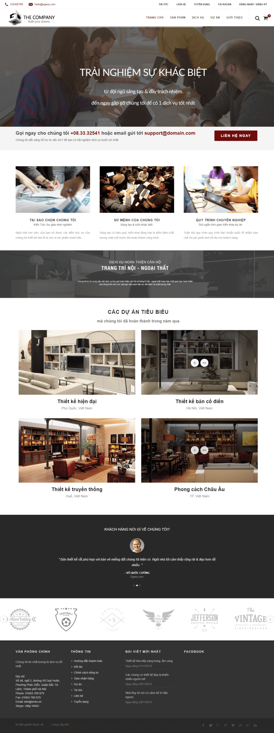 Mẫu website Nội Thất 12