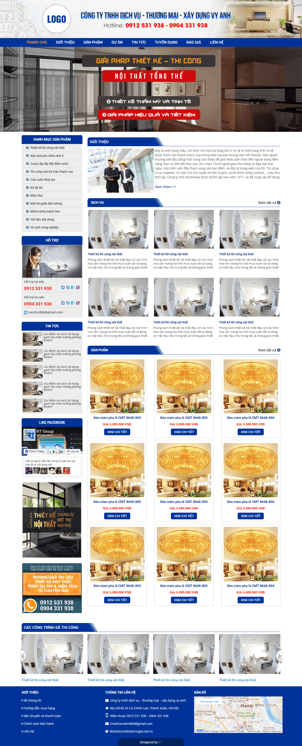 Mẫu website Nội Thất 06