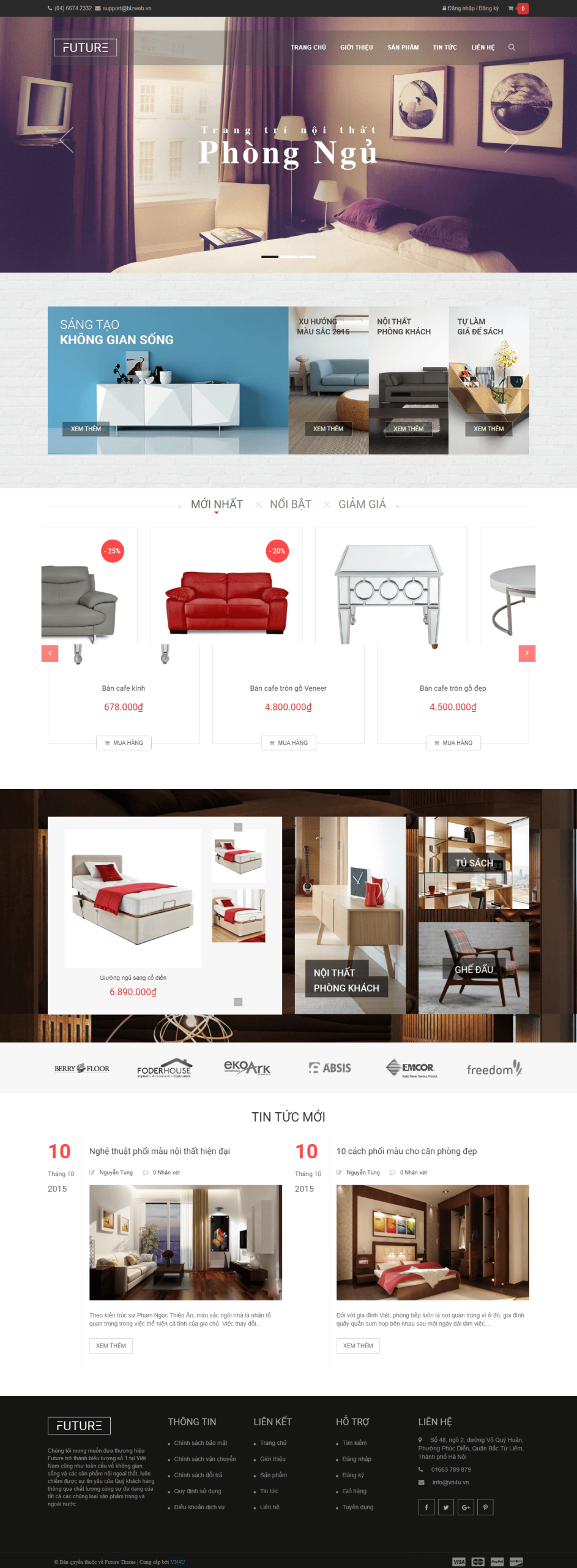 Mẫu website Nội Thất 09
