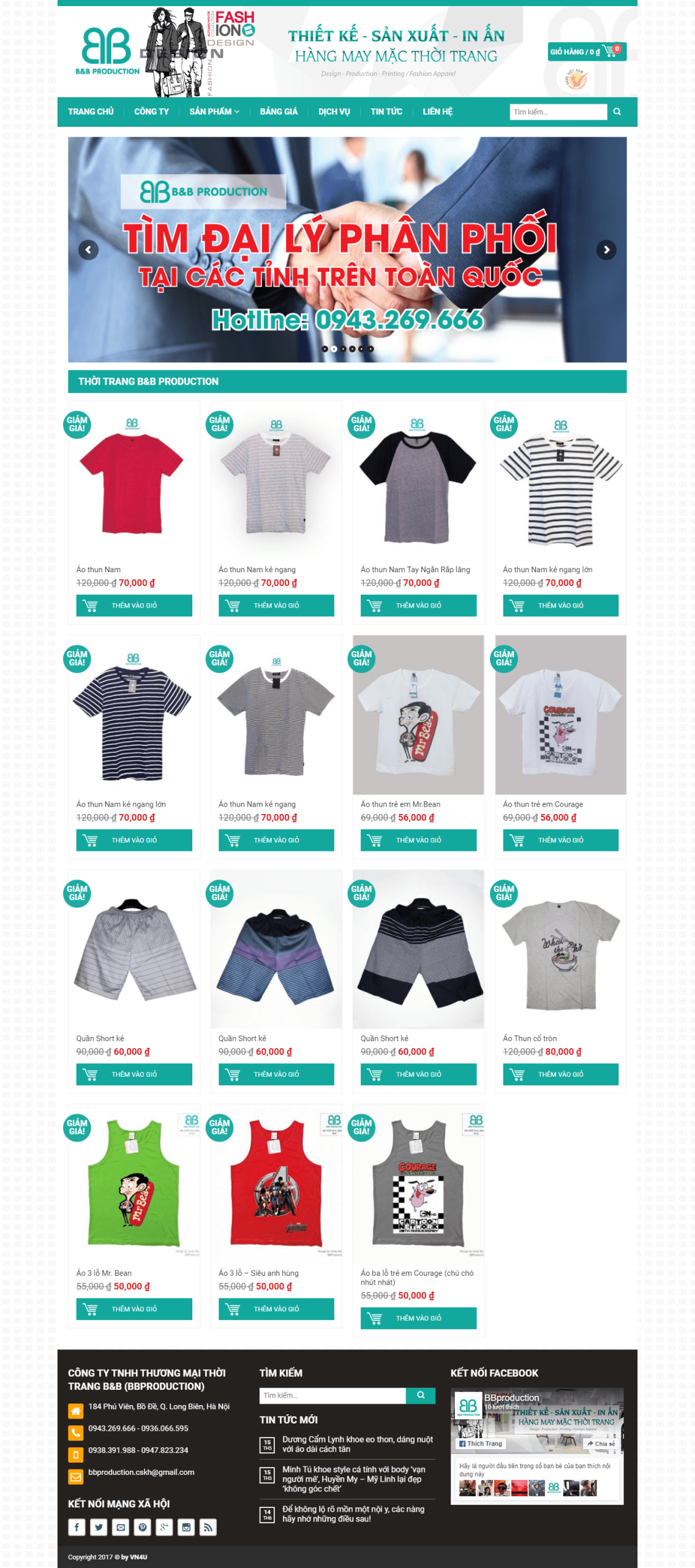 Mẫu website Thời Trang 02
