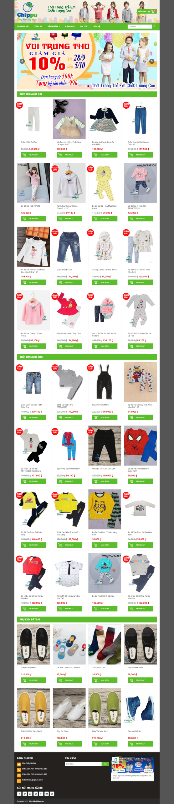 Mẫu website Thời Trang 05