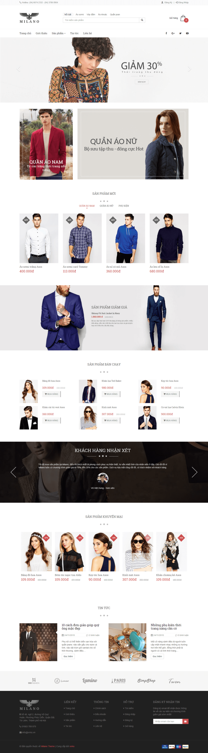Mẫu website Thời Trang 10