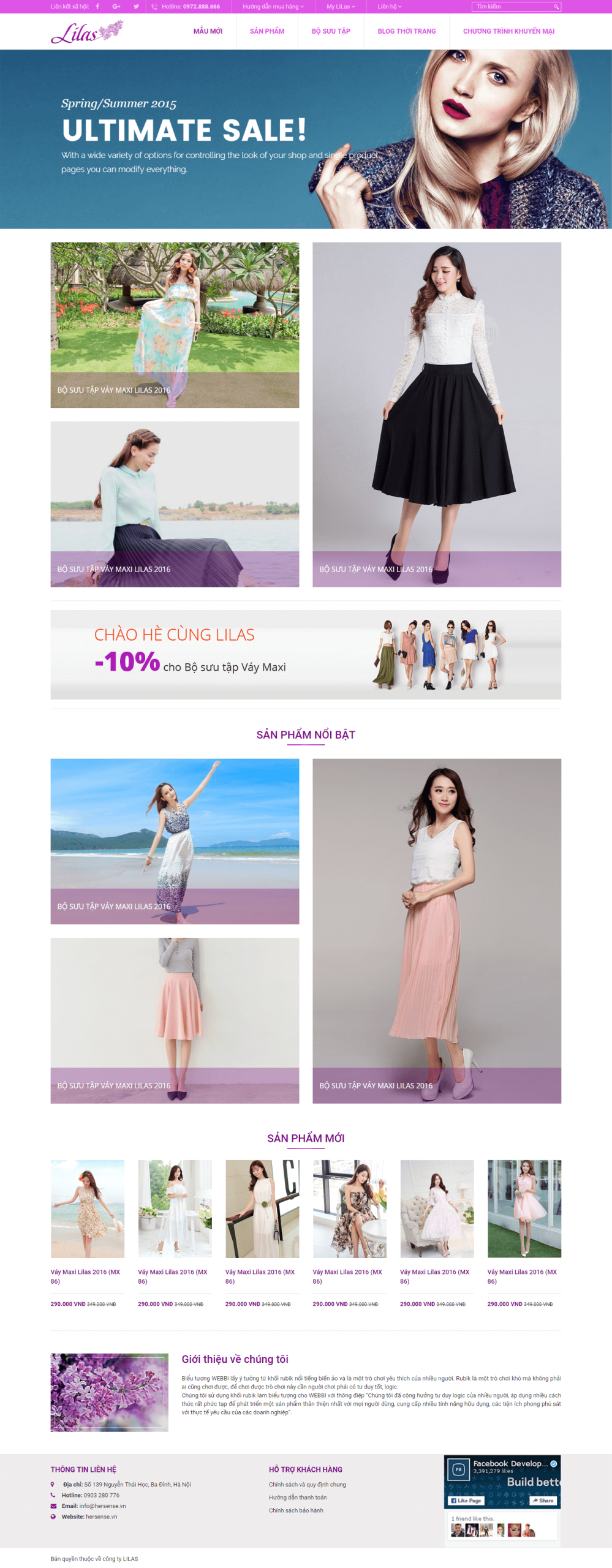 Mẫu website Thời Trang 11