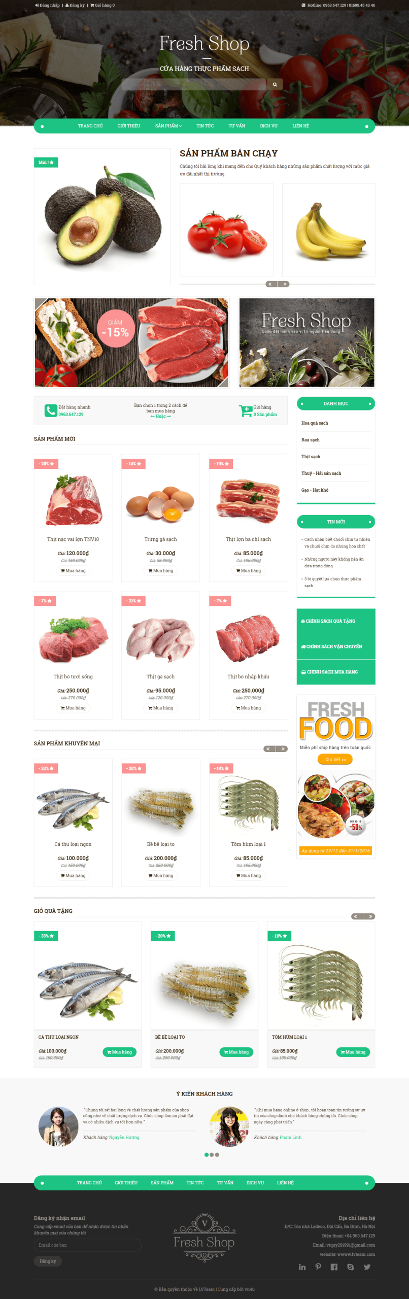 Website Thực Phẩm 04