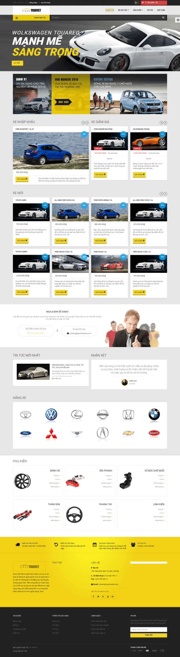 Mẫu website Ô Tô 3