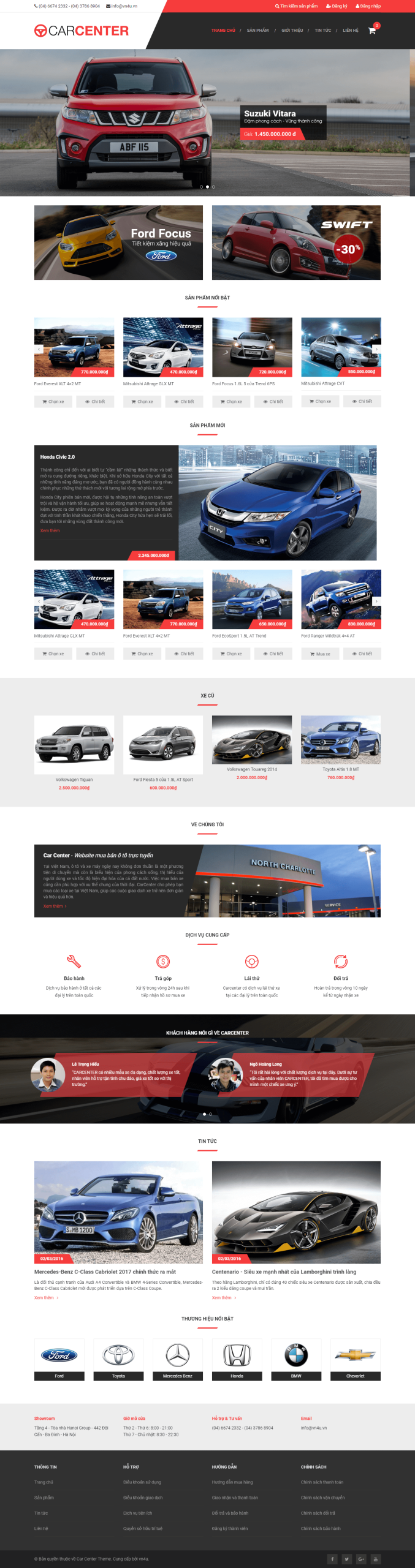 Mẫu website Ô Tô 4