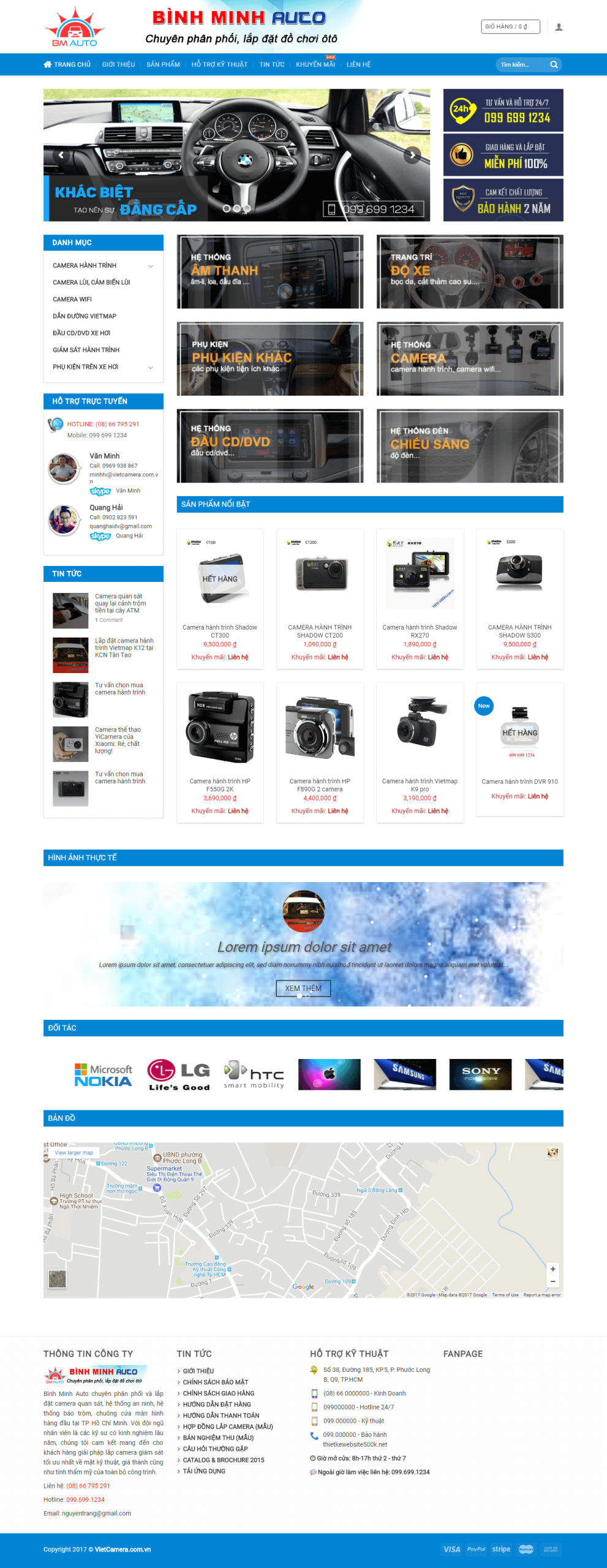 Mẫu website Phụ Kiện Ô Tô