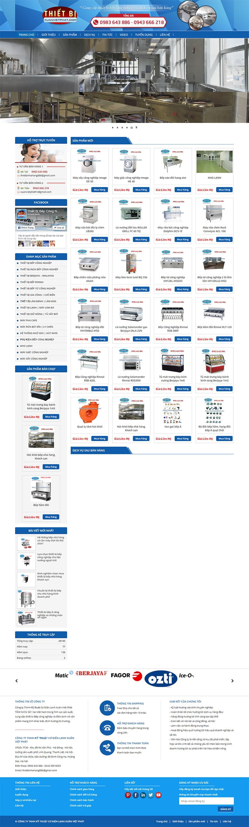 Mẫu website bán hàng đa dụng nhiều sản phẩm