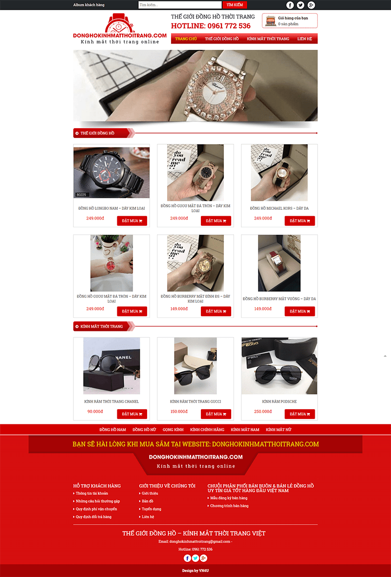Website bán hàng đồng hồ