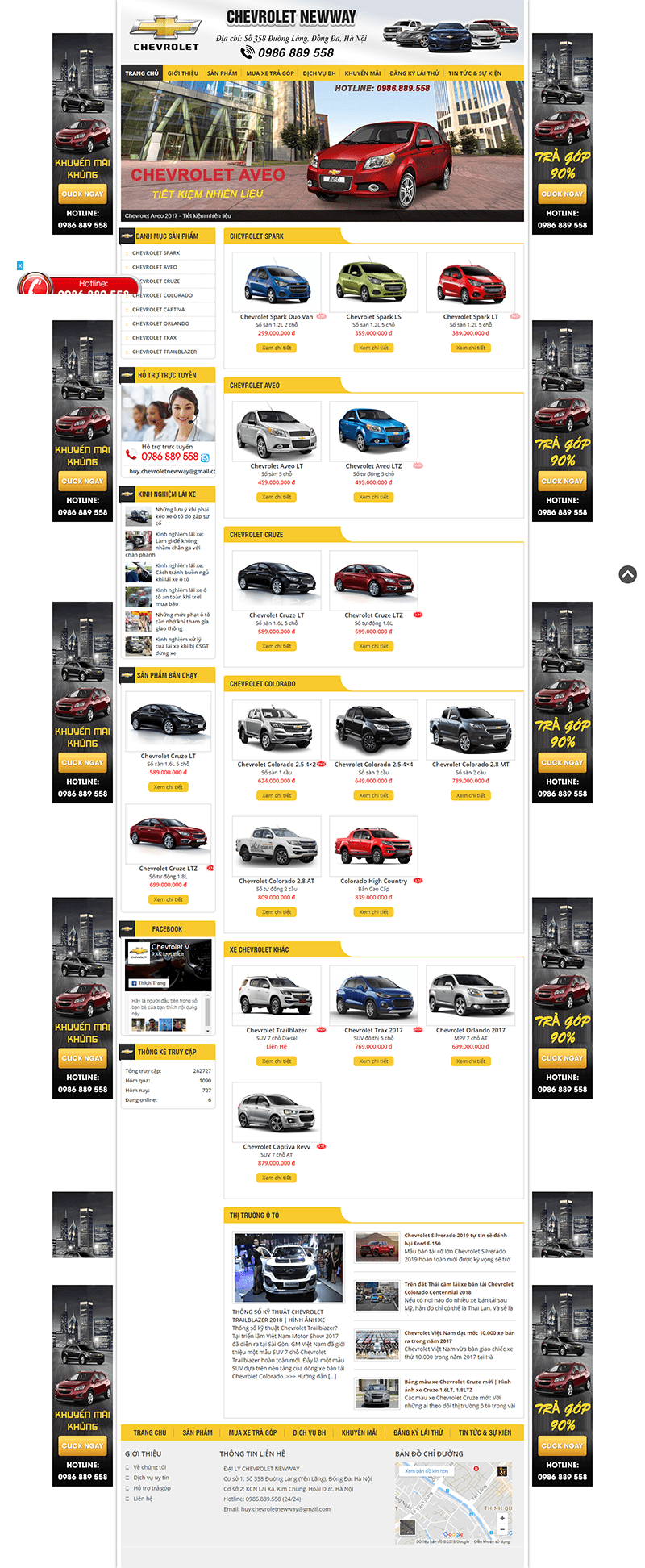 Mẫu website bán ô tô