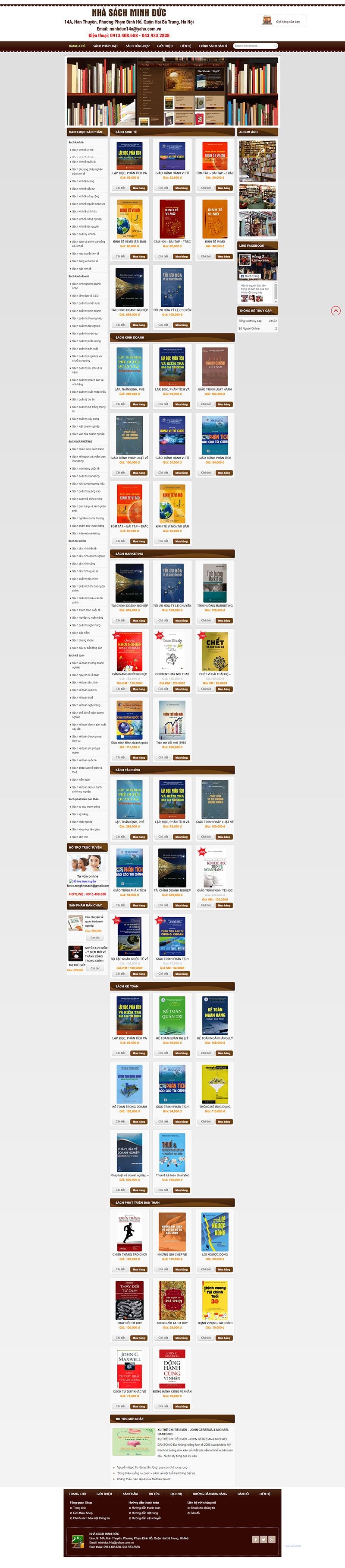 Mẫu website bán sách