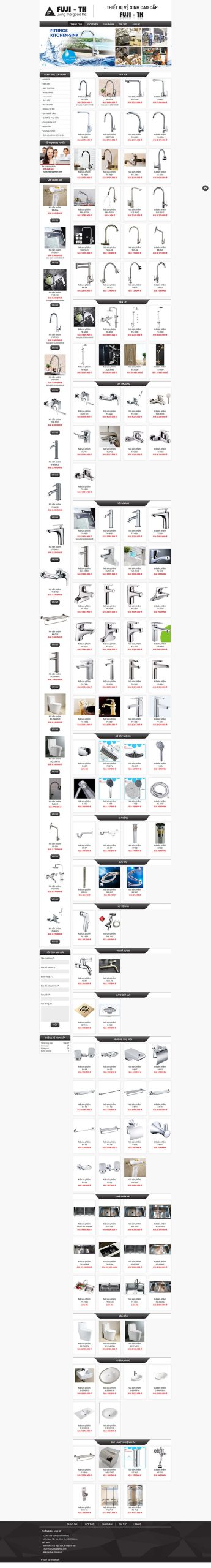 Mẫu website bán vòi hoa sen