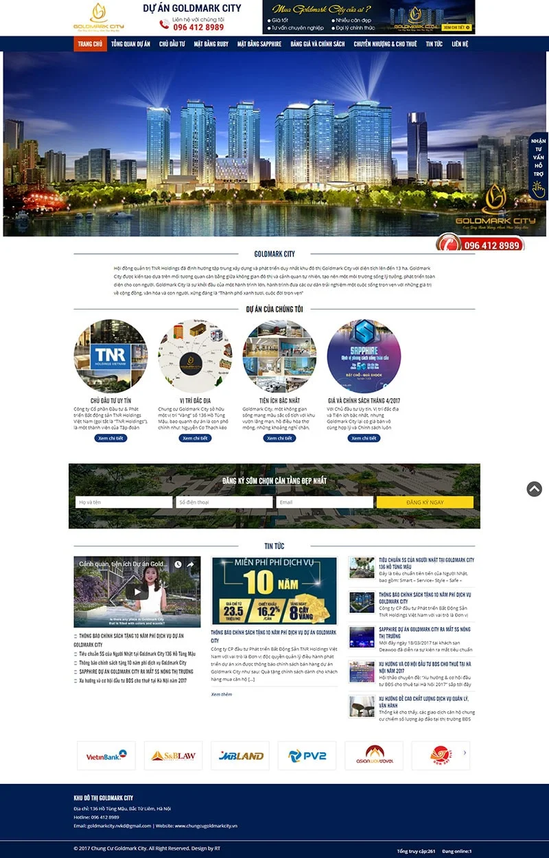 Mẫu website bất động sản đơn giản