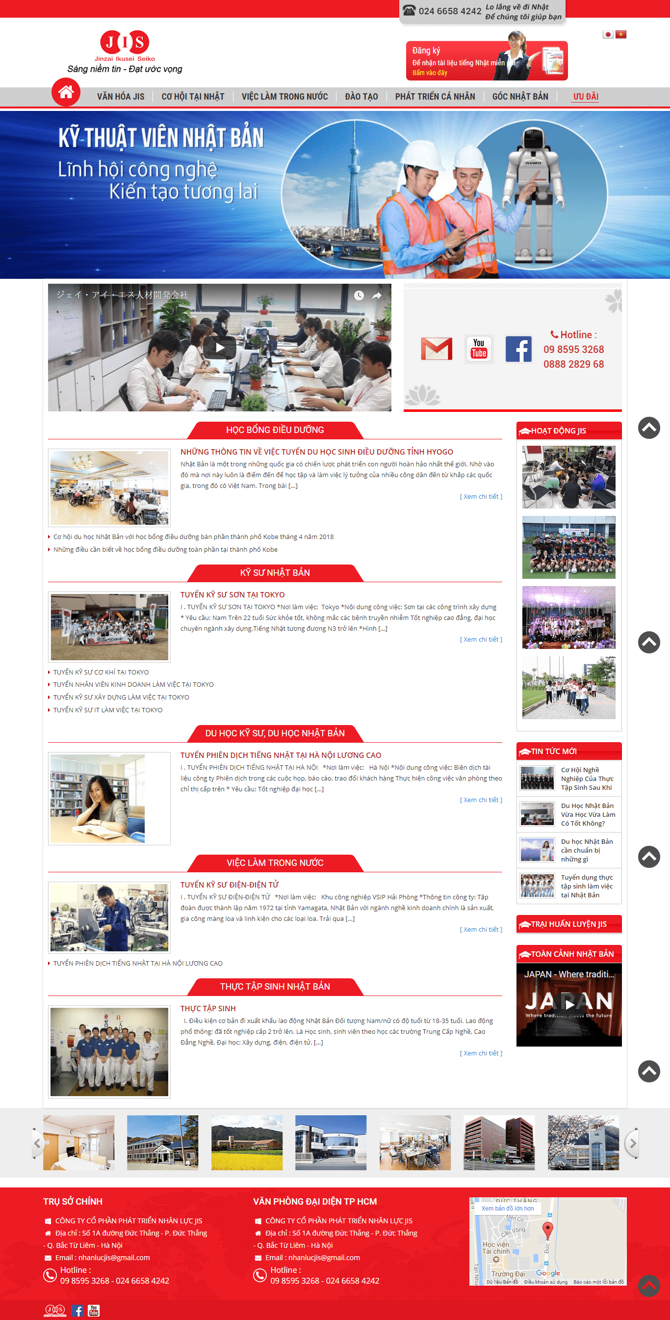 Mẫu Website Xuất Khẩu Lao Động, Du Học Nhật