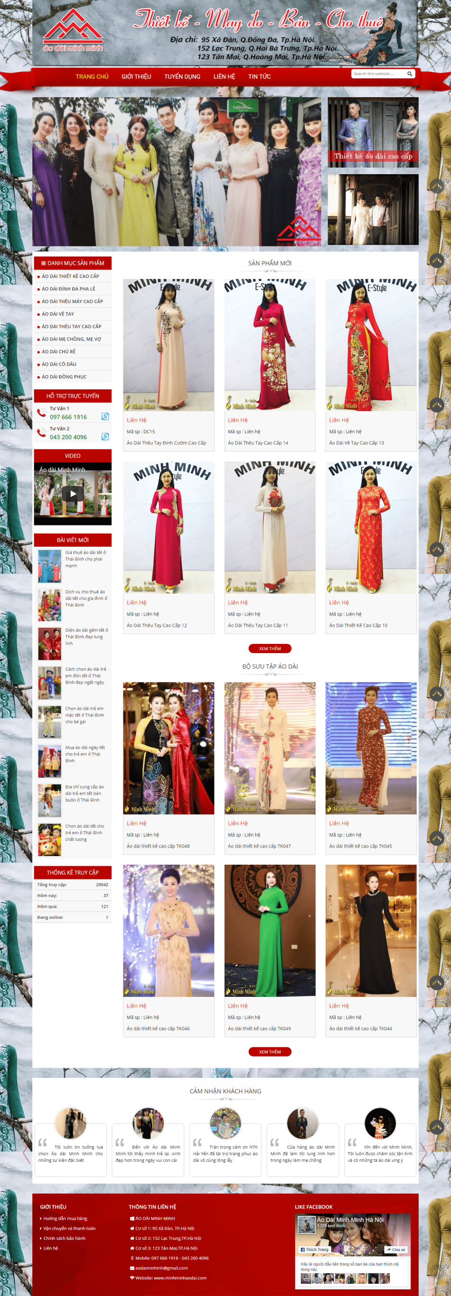 Mẫu Website Thời Trang – Áo Dài