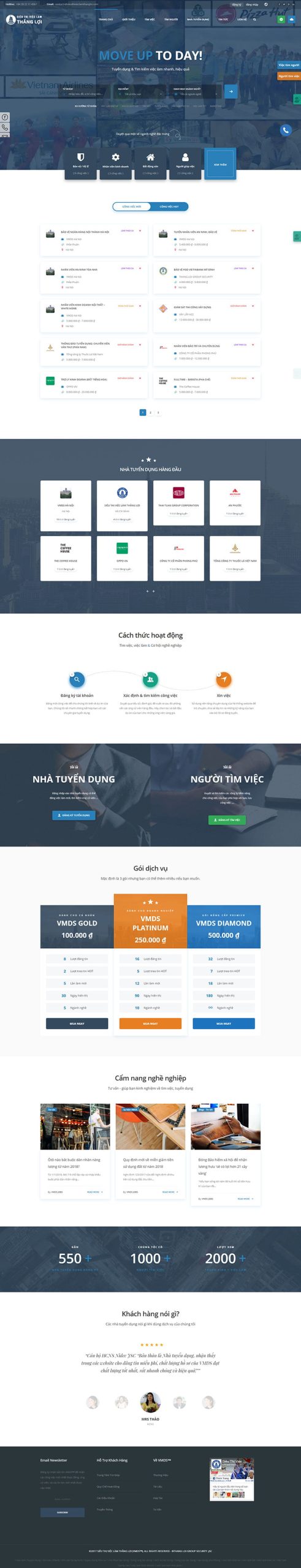 Mẫu website tìm viêc làm