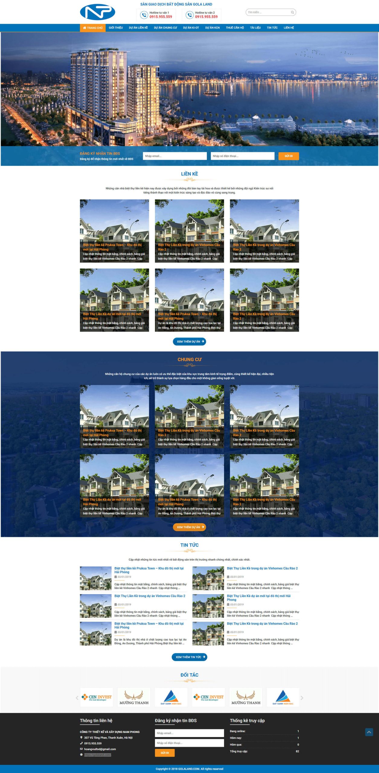 Mẫu website dự án bất động sản nhiều dự án 14