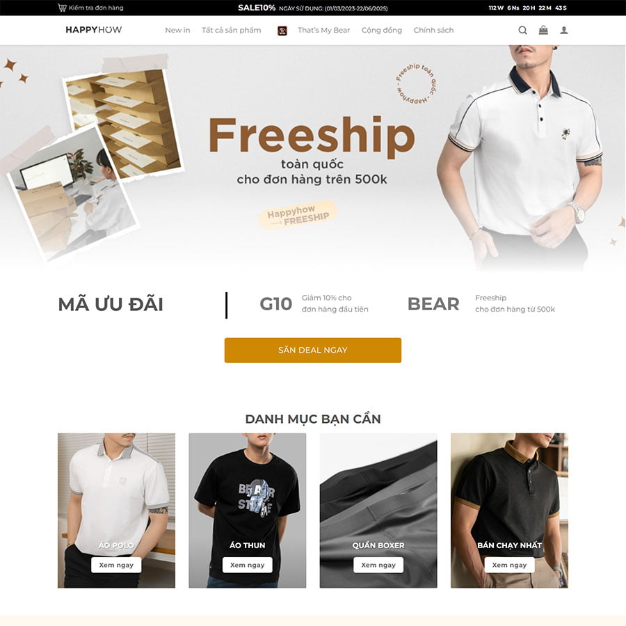 Mẫu Website Thời Trang Cho Shop Bán Lẻ