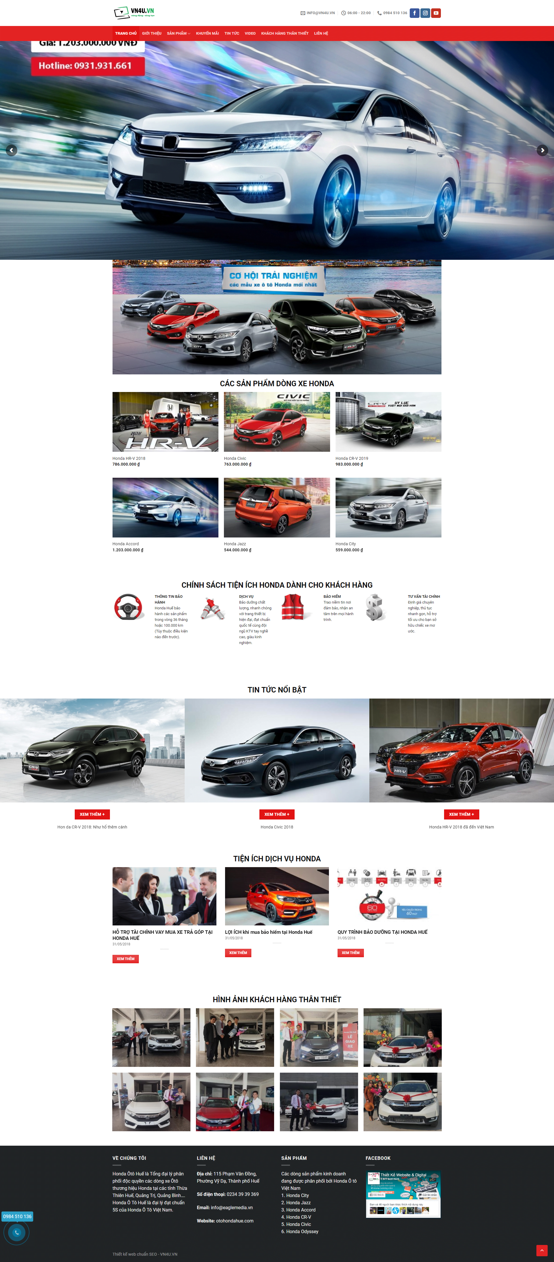 Mẫu website bán ô tô bằng flatsome