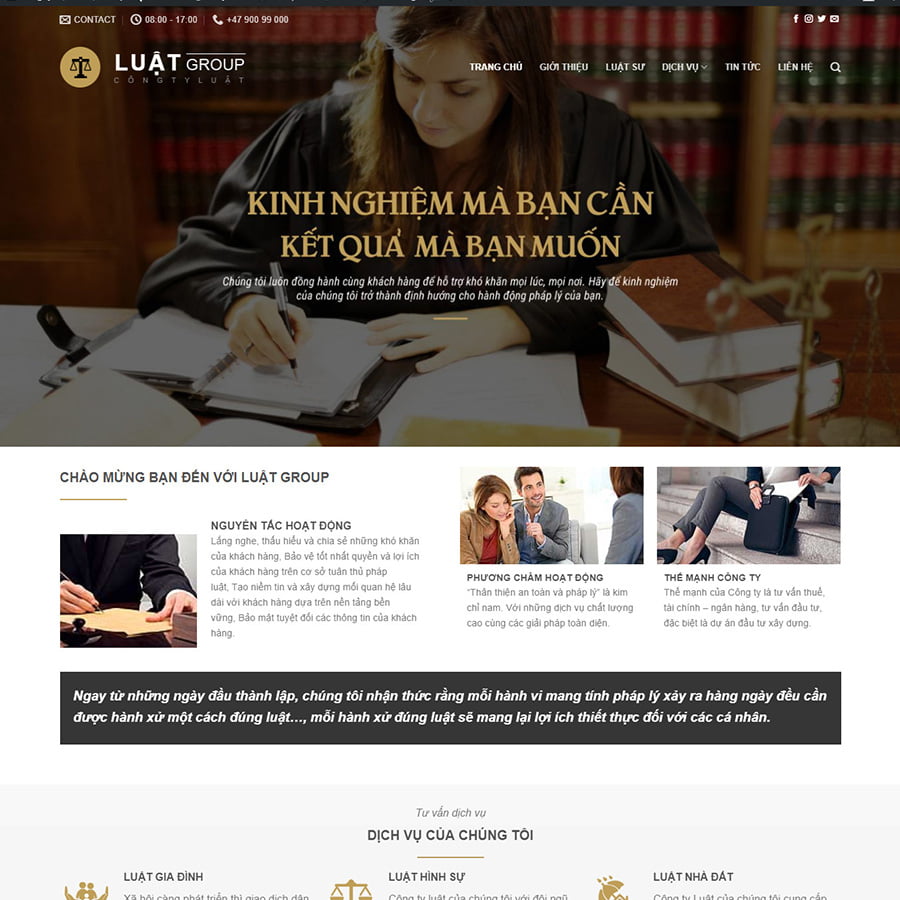 Mẫu website công ty luật