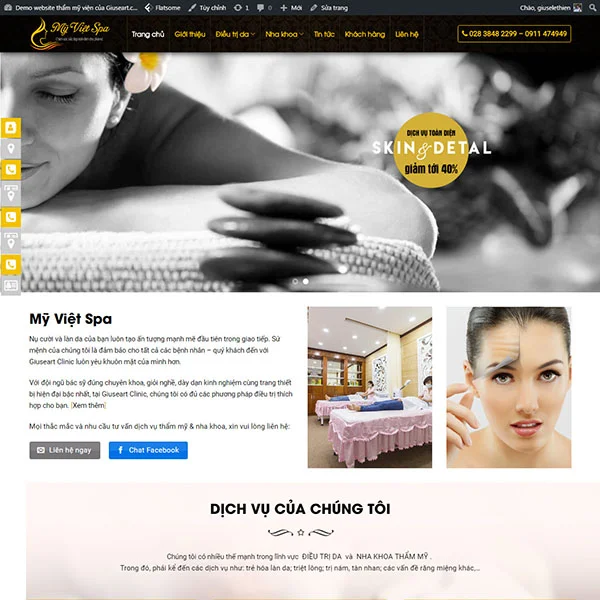 Mẫu website Spa 01