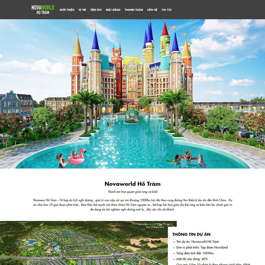 Theme WordPress Landing Page BĐS NovaWorld