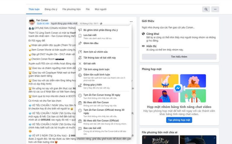 Cách ghim bài trên FB nhanh, đơn giản, ai cũng làm được