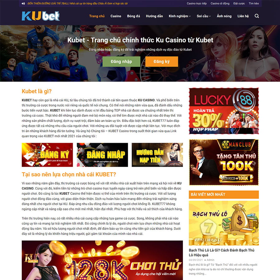 Theme WordPress Kubet, Casino, Poker 06
