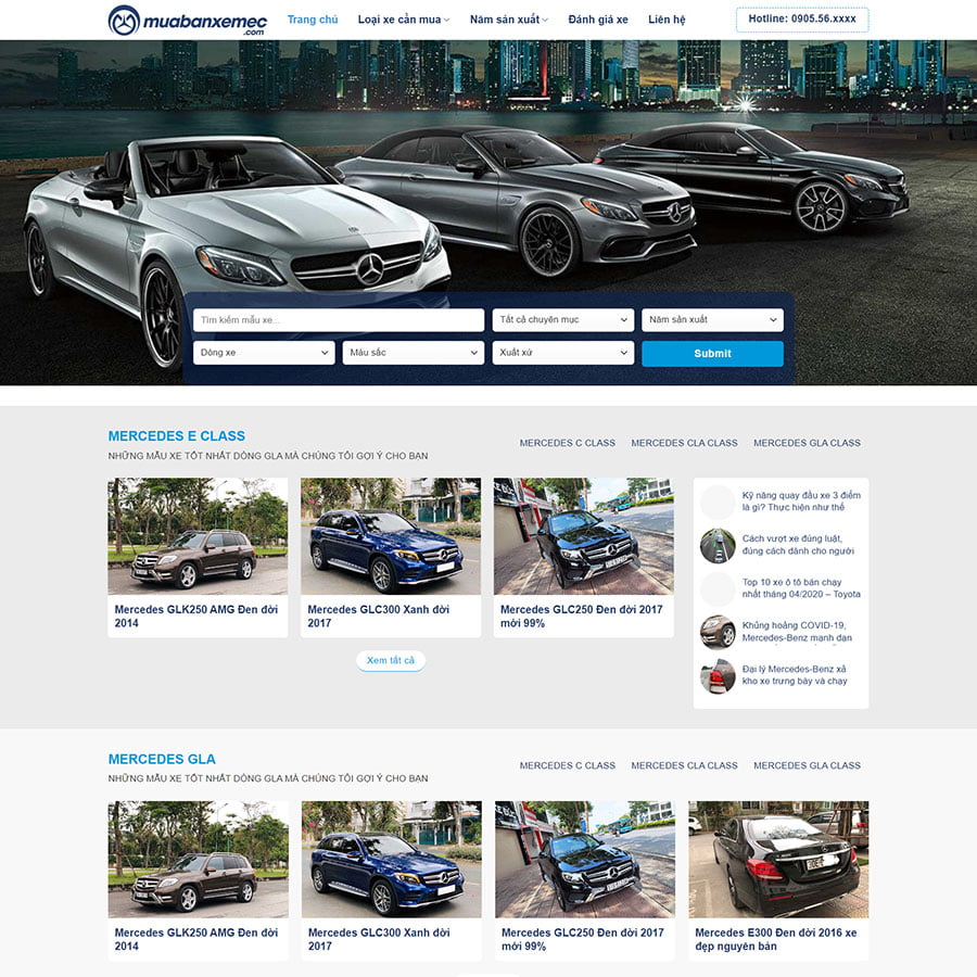 Theme WordPress bán xe ô tô